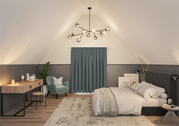 Classic Herringbone (Blackout), Grey - Made to Measure Curtains - Image 16